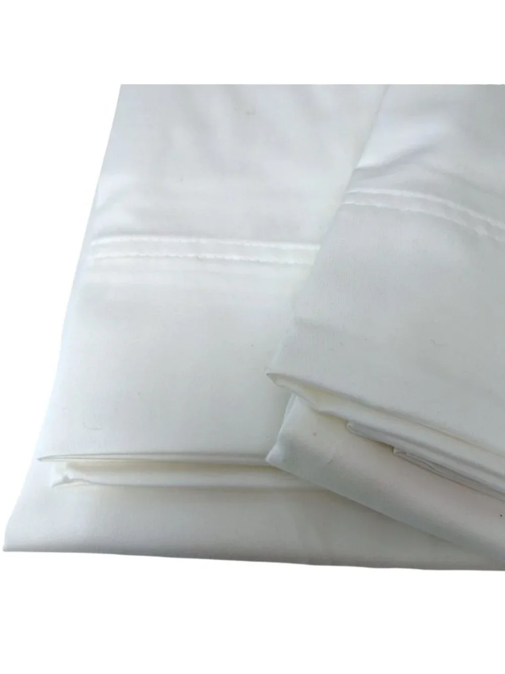 Garnet Hill Egyptian Cotton Pillowcases Pair White Standard Size Luxury NEW